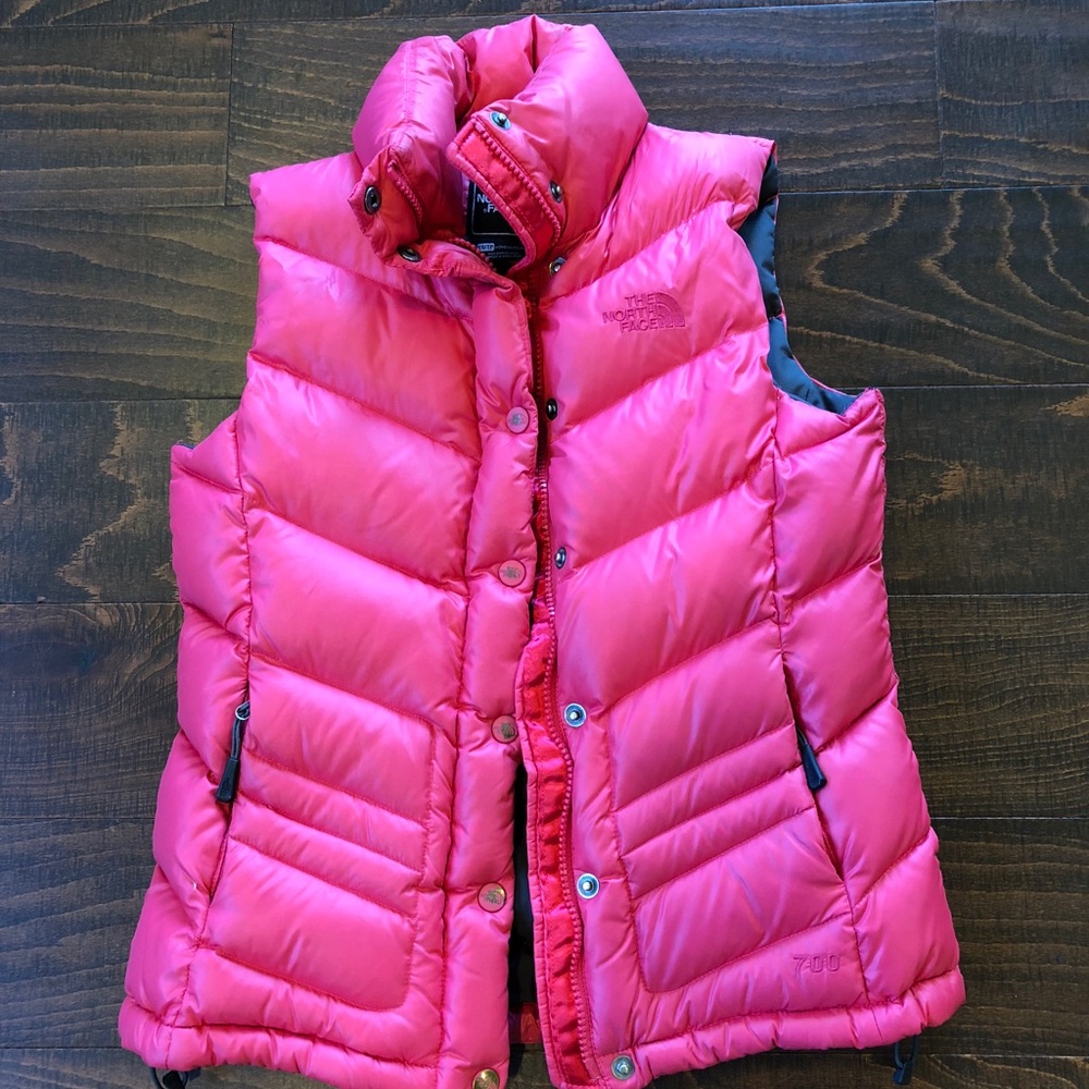 Hot Pink North Face Down Vest